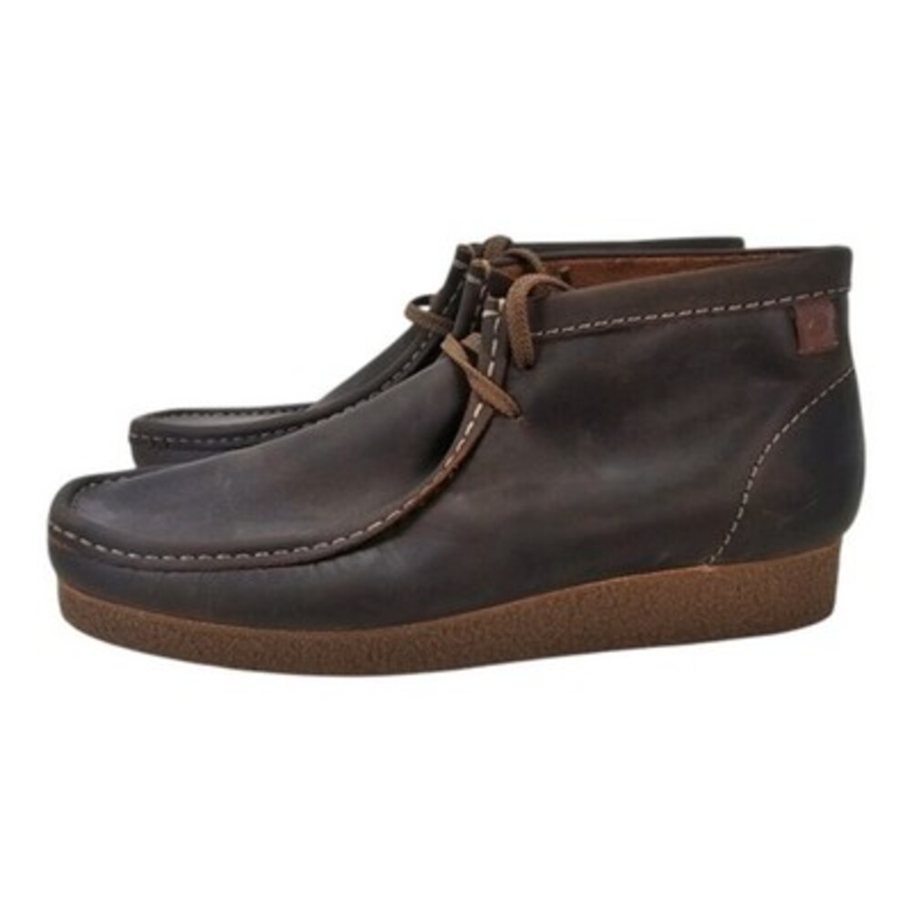 Clarks Men's Shacre Chukka DistressedBoot Beeswax Leather Wallabees Brown Size 8